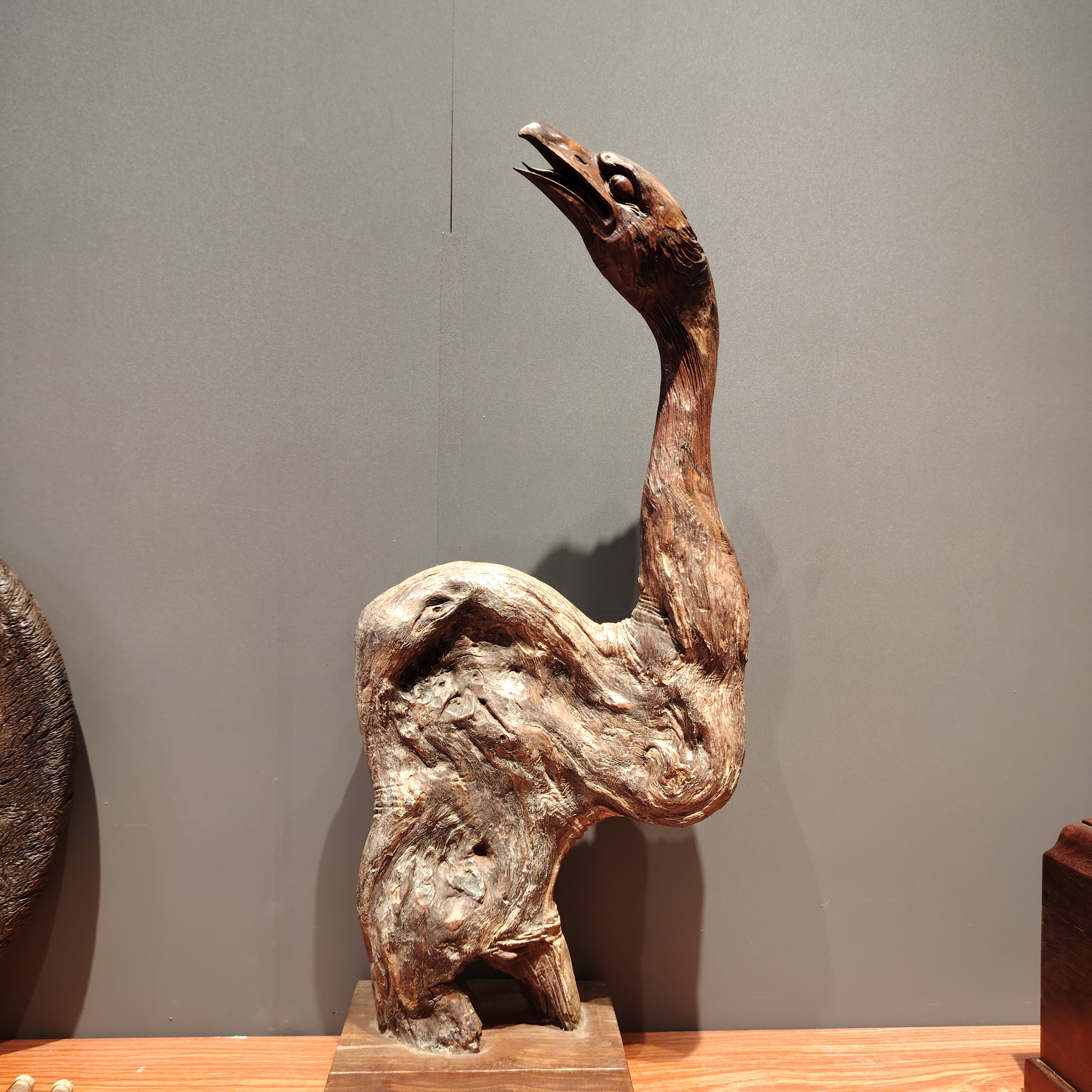 正宗海南黄花梨紫油梨 老料纯手工雕刻仙鹤摆件 匠心工艺家居摆件