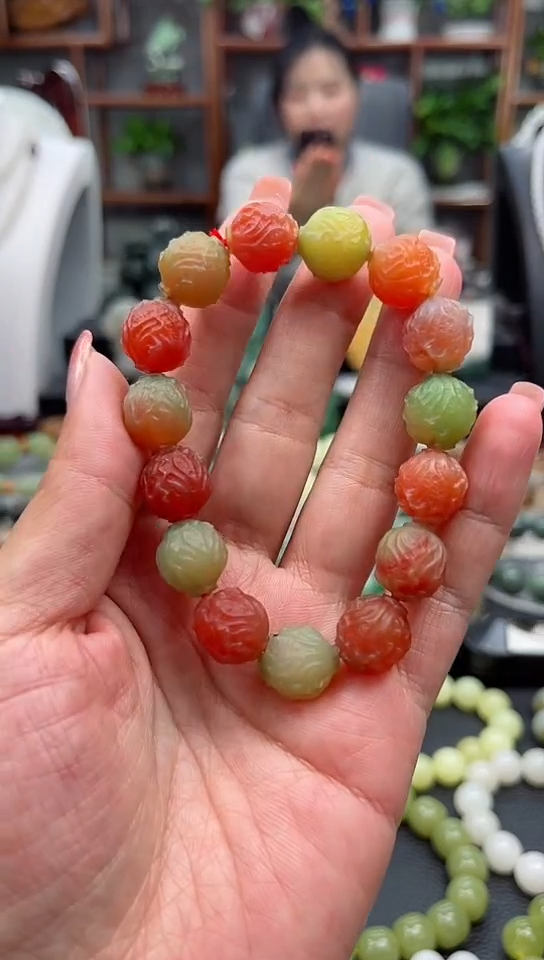 【闪购商品】玛瑙/玉髓手链未镶嵌手串卡13
