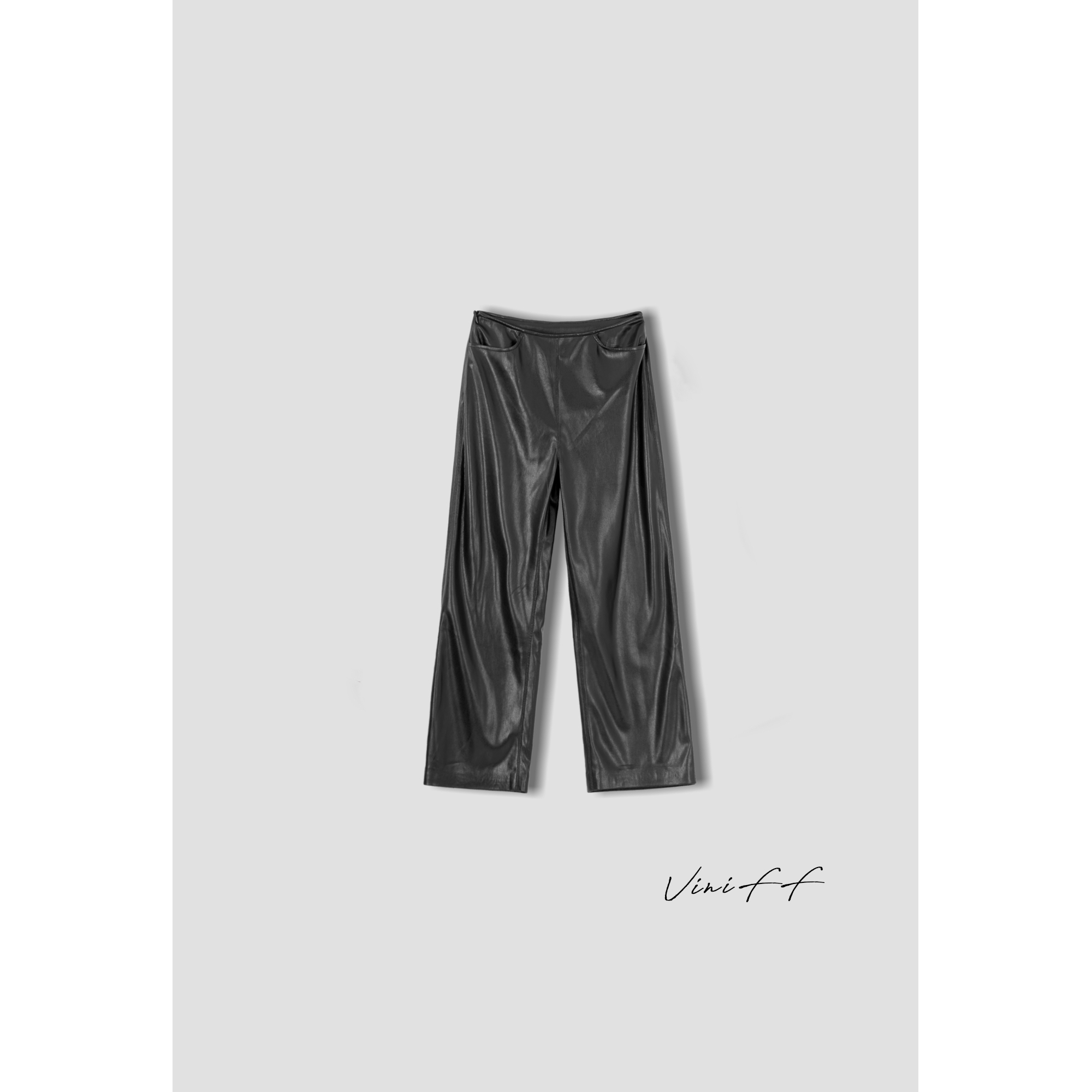 ViniFF薇妮｜「腔调感」蛋白皮休闲裤WZ4DK006