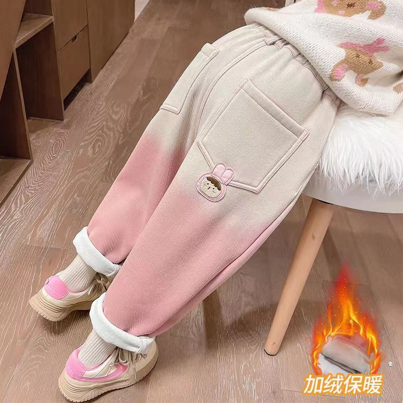 女童牛仔裤2022春秋新款中大童弹力修身长裤网红小脚魔术裤阔腿裤