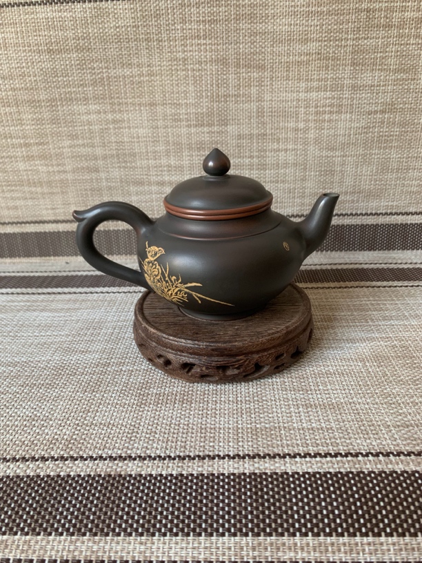 广西钦州坭兴陶茶壶 笑婴壶 210毫升 全手工制作