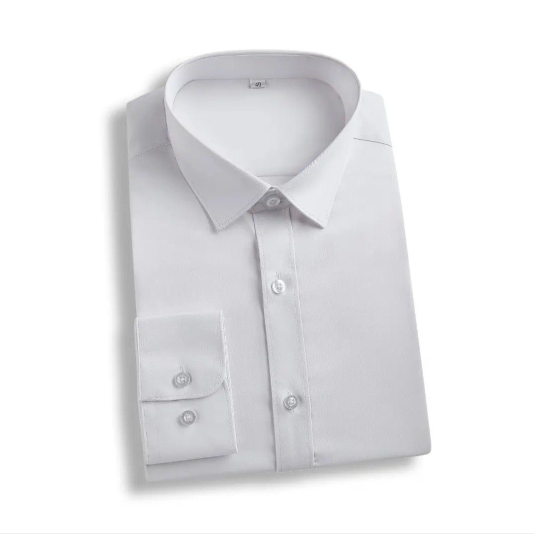 竹纤维商务男士衬衫长袖衬衫透气亲肤正装工作常规纯色纯色通用