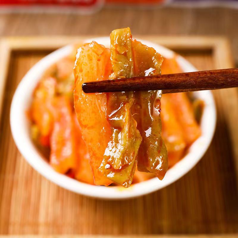 香辣脆爽魔芋贡菜开袋即食爆款爽口好辣味网红小吃追剧解馋小零食