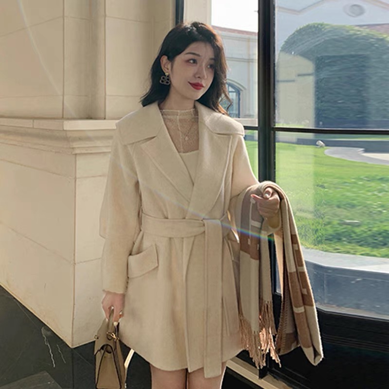 Luoxi/罗皙大衣双面呢大衣女装上衣西装气质时尚百搭24107