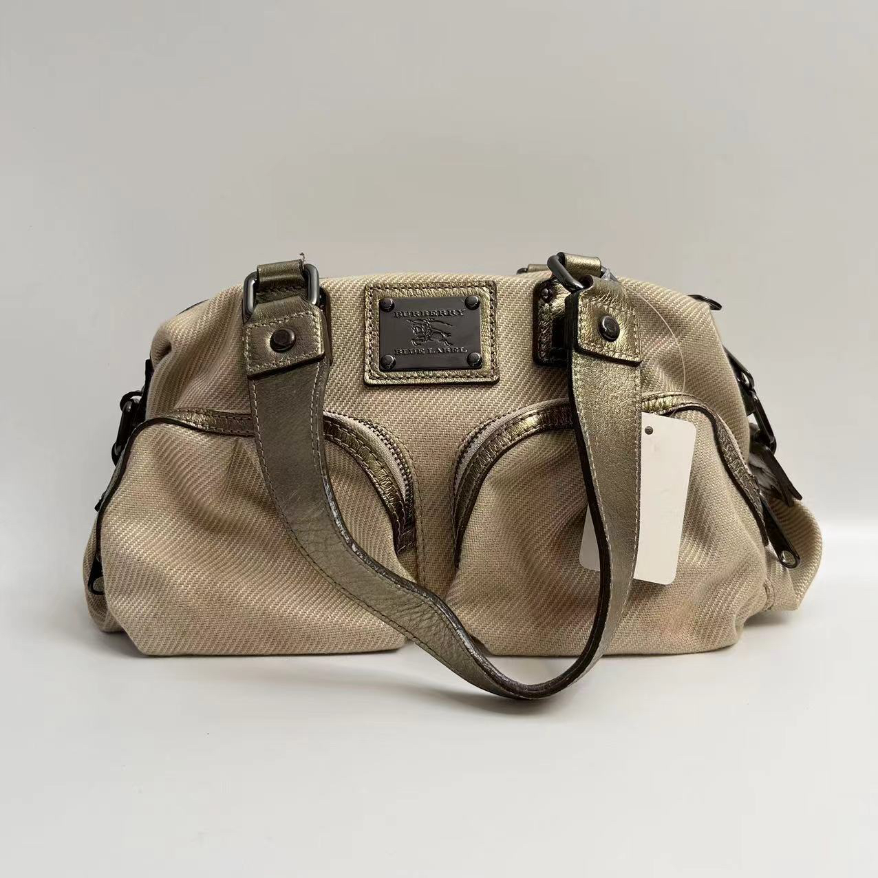 95新 BURBERRY/博柏利 帆布手提包80464