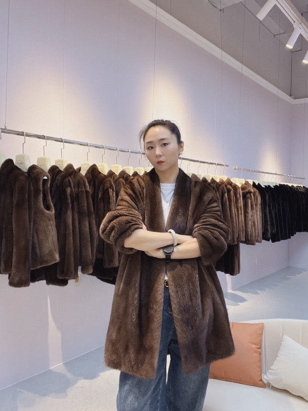 【玲哥专属】时尚大气简约风格霸气十足气质高雅高贵进口水貂外衣