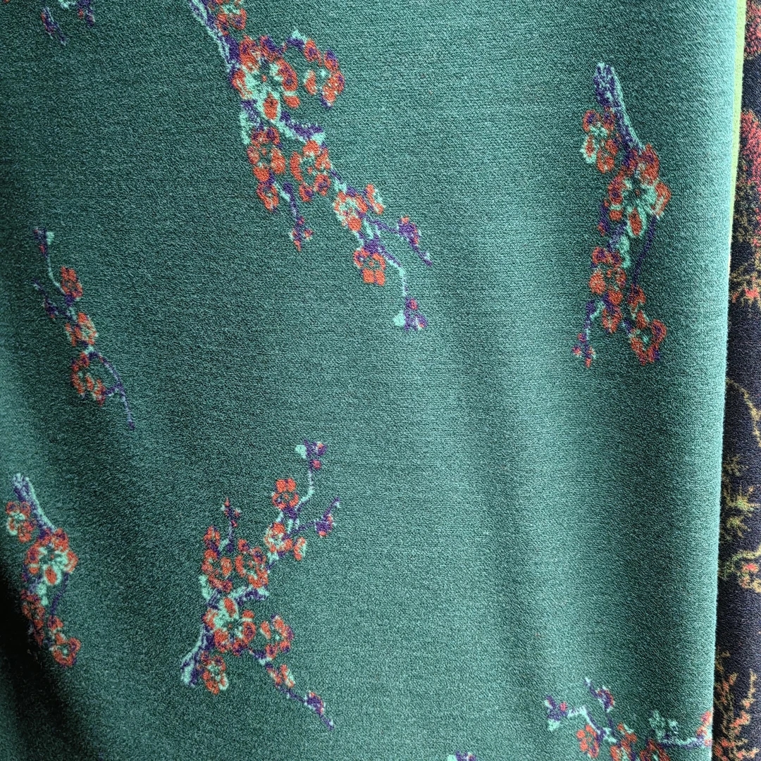 苔藓绿喜上眉梢  织花奥绒布料（活动价）