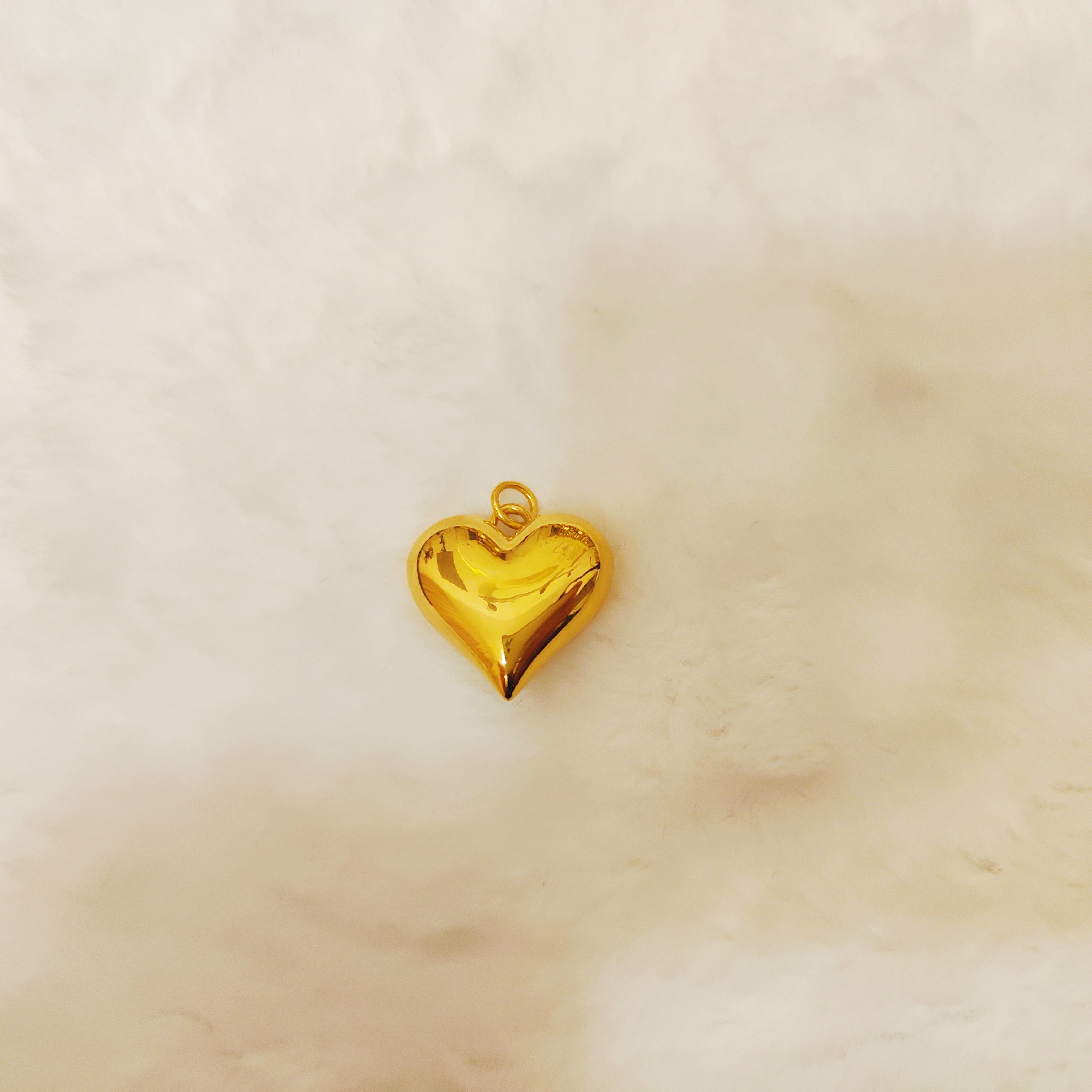 5D无氰 时尚简约百搭爱心挂坠 克重3.61g
