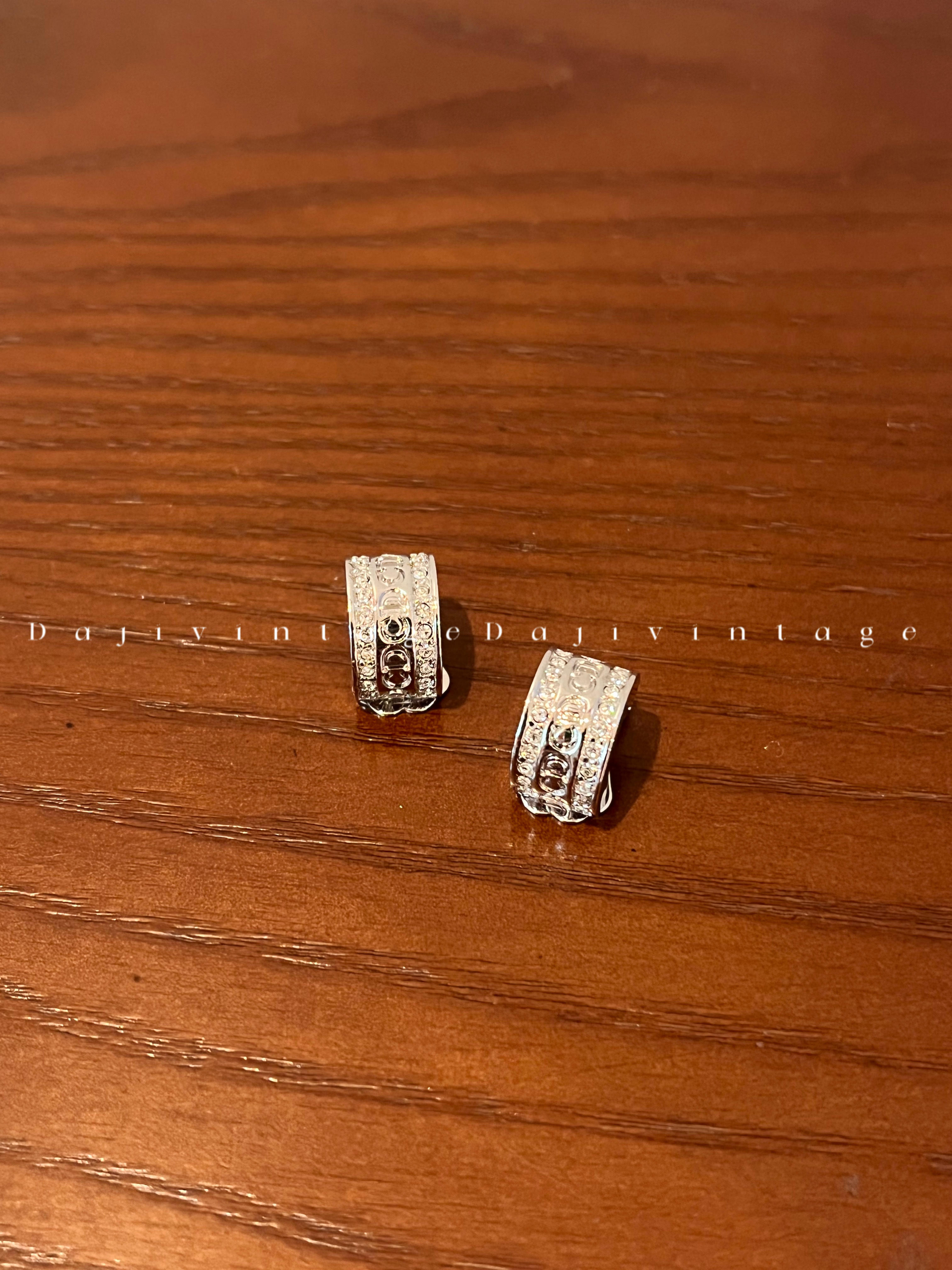95新  大吉中古/Dior镶钻耳夹