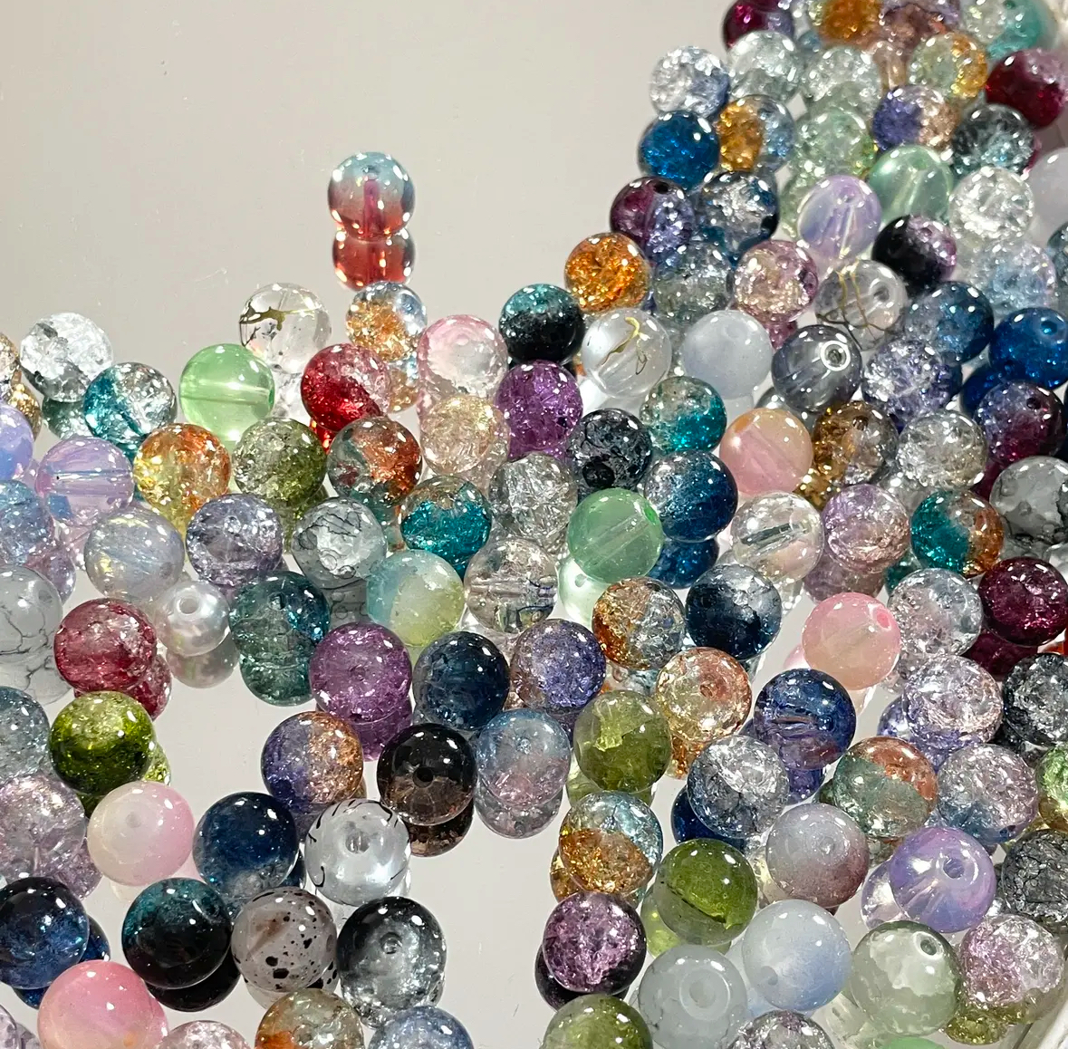 DIY串珠宝石DIY串珠配件一勺，琳琅满目的哦！手工款式