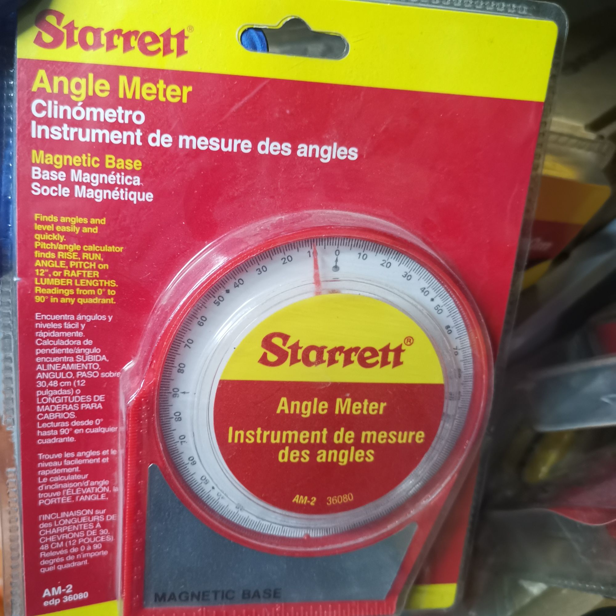 Starrett/施泰力量角器AM-2任意角度仪磁性底座角度规0-90度测量