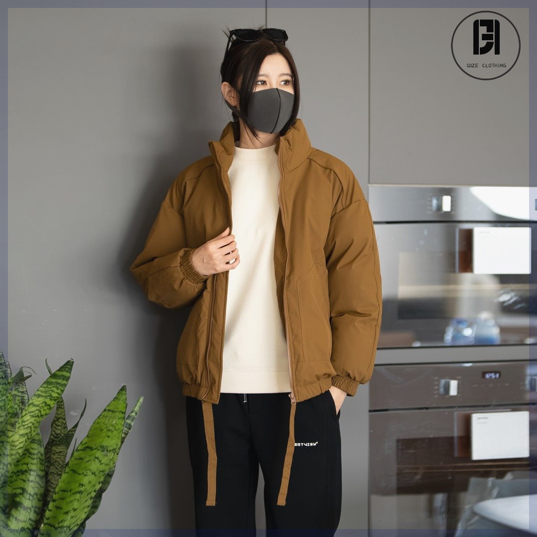 【专柜轻奢】秋冬新款保暖蓬松面包服情侣加厚立领宽松棉服加厚男