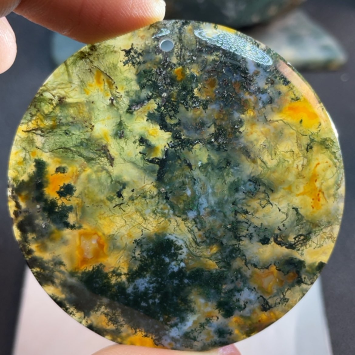 【闪购商品】玛瑙/玉髓颈饰未镶嵌绿**山