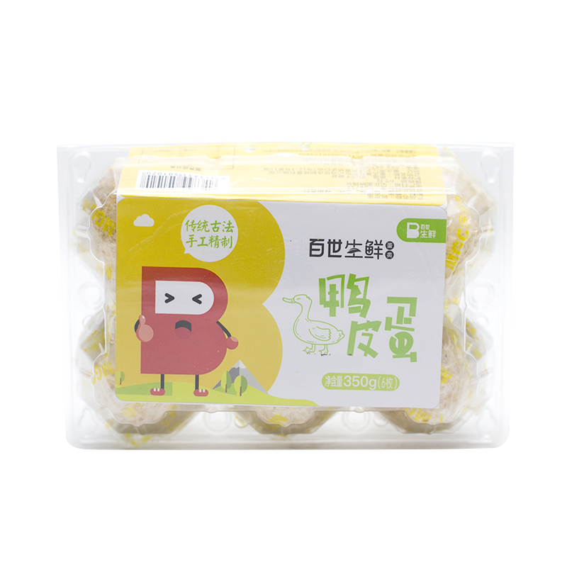 百世生鲜鸭皮蛋6枚 350g