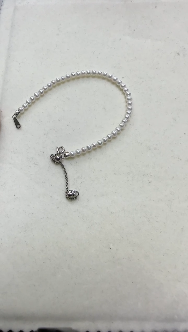 【闪购商品】淡水珍珠手链银S925镶嵌手链