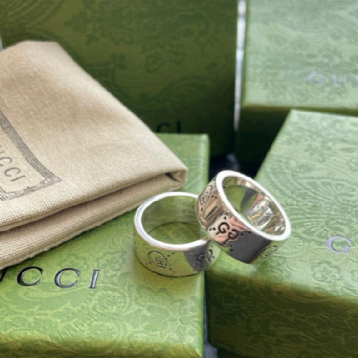 未使用 GUCCI/古驰 骷髅小精灵戒指可以自留也可以当情侣戒指
