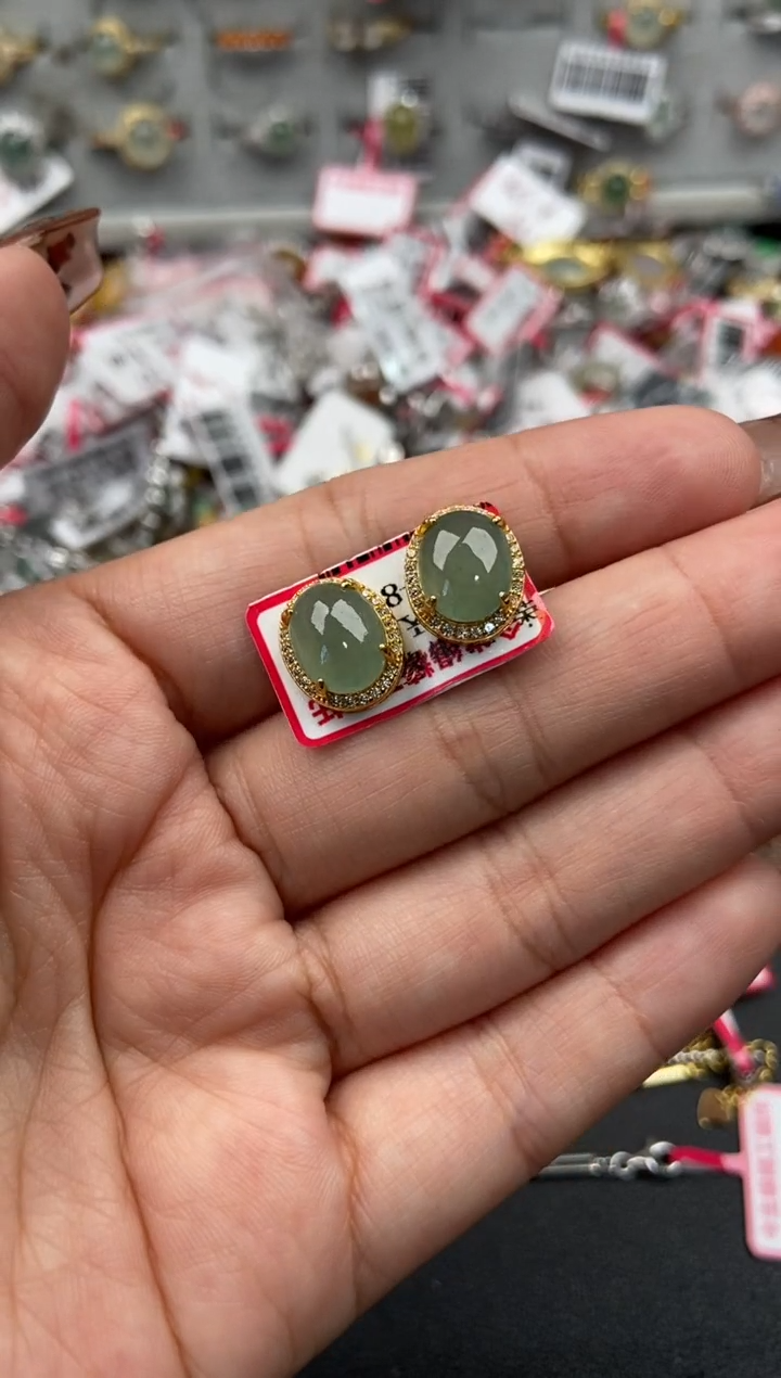 【闪购商品】翡翠戒指银S925镶嵌44444--9