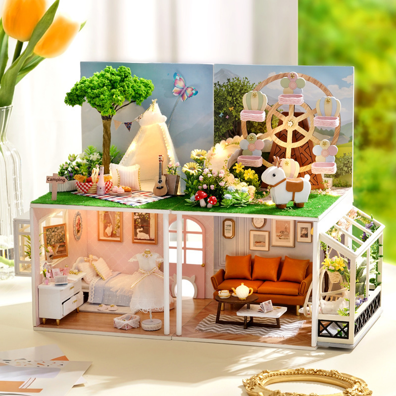 智趣屋diy小屋场景微缩3d拼装建筑模型组合房子DIY送女生创意礼物