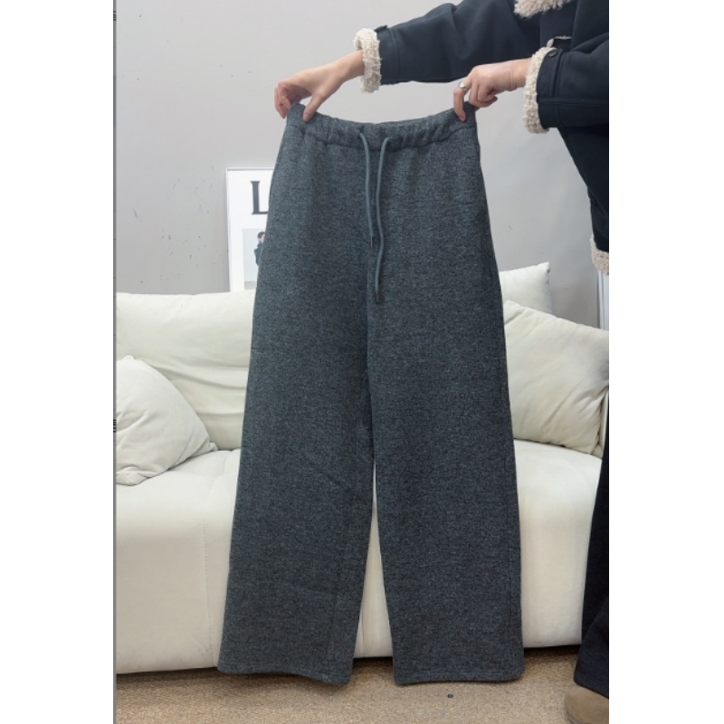 【CB-J档口】X欧洲站2024年新款时尚松紧腰抽绳女垂感直筒裤8386