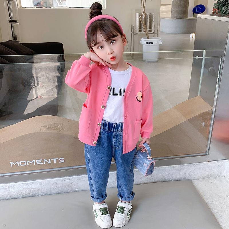 2023新款小童女孩衣服时髦宝宝春秋儿童开衫童装洋气时尚休闲女童