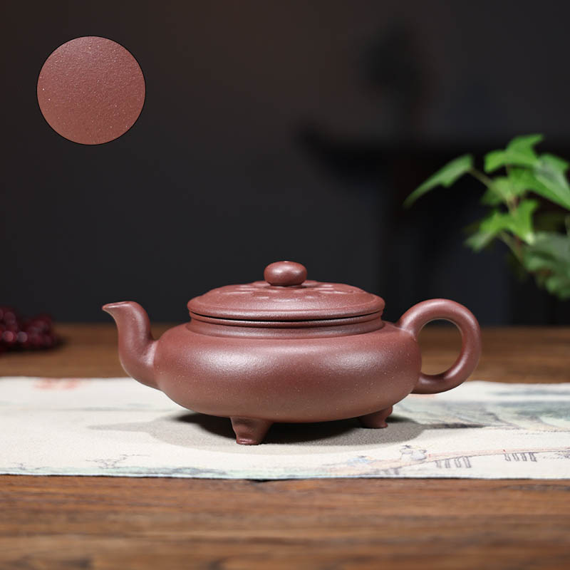 《新粉引流价》宜兴原矿底槽青精工半手大彬如意紫砂茶壶茶具150cc