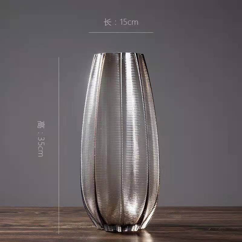 简约轻奢玻璃花瓶插花客厅玄关电视柜摆件