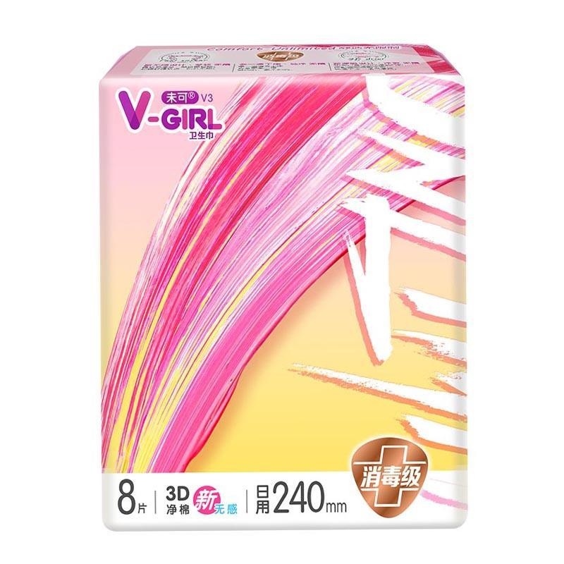 洁伶未可日用卫生巾240mm8片/包