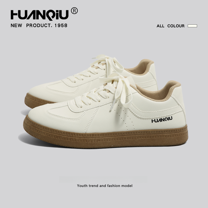 环球德训鞋男款2025潮鞋新款低帮百搭小白鞋休闲鞋平底小众板鞋子