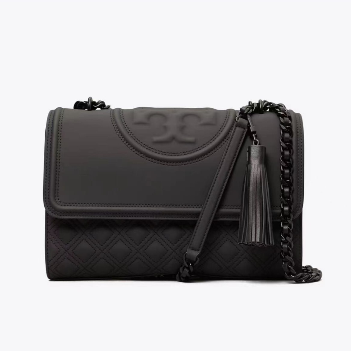 未使用 TORY BURCH/汤丽柏琦 Sadie麻麻 TB经典Fleming黑武士