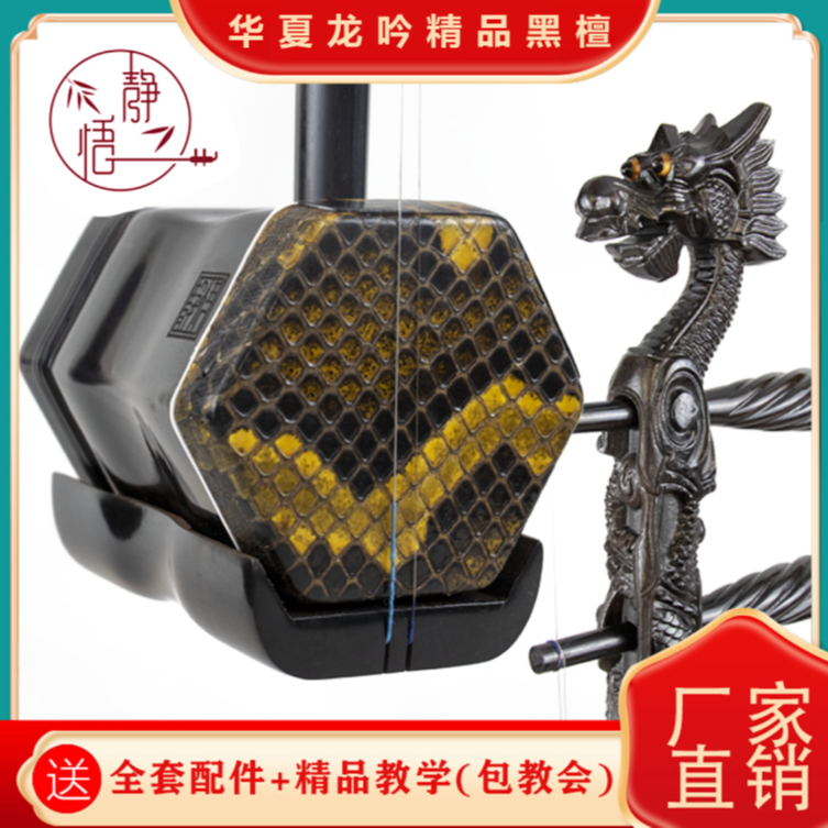 静悟黑檀经典龙头二胡珍藏特版专业演奏二胡 文创好物