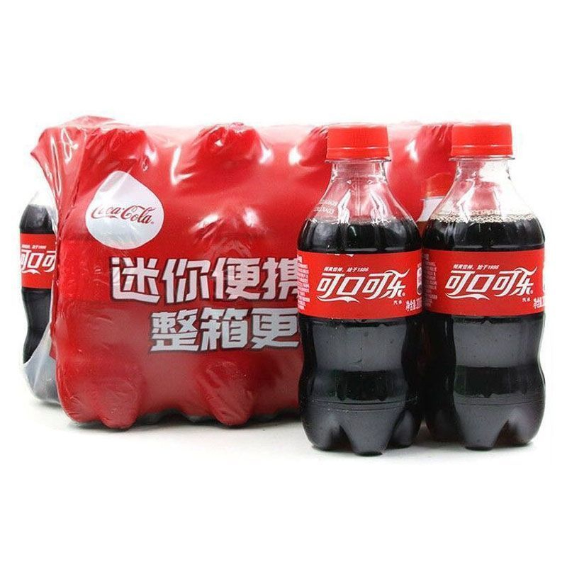 可口可乐300ml*6瓶可乐迷你小瓶装碳酸饮料整箱批发便携装冰爽