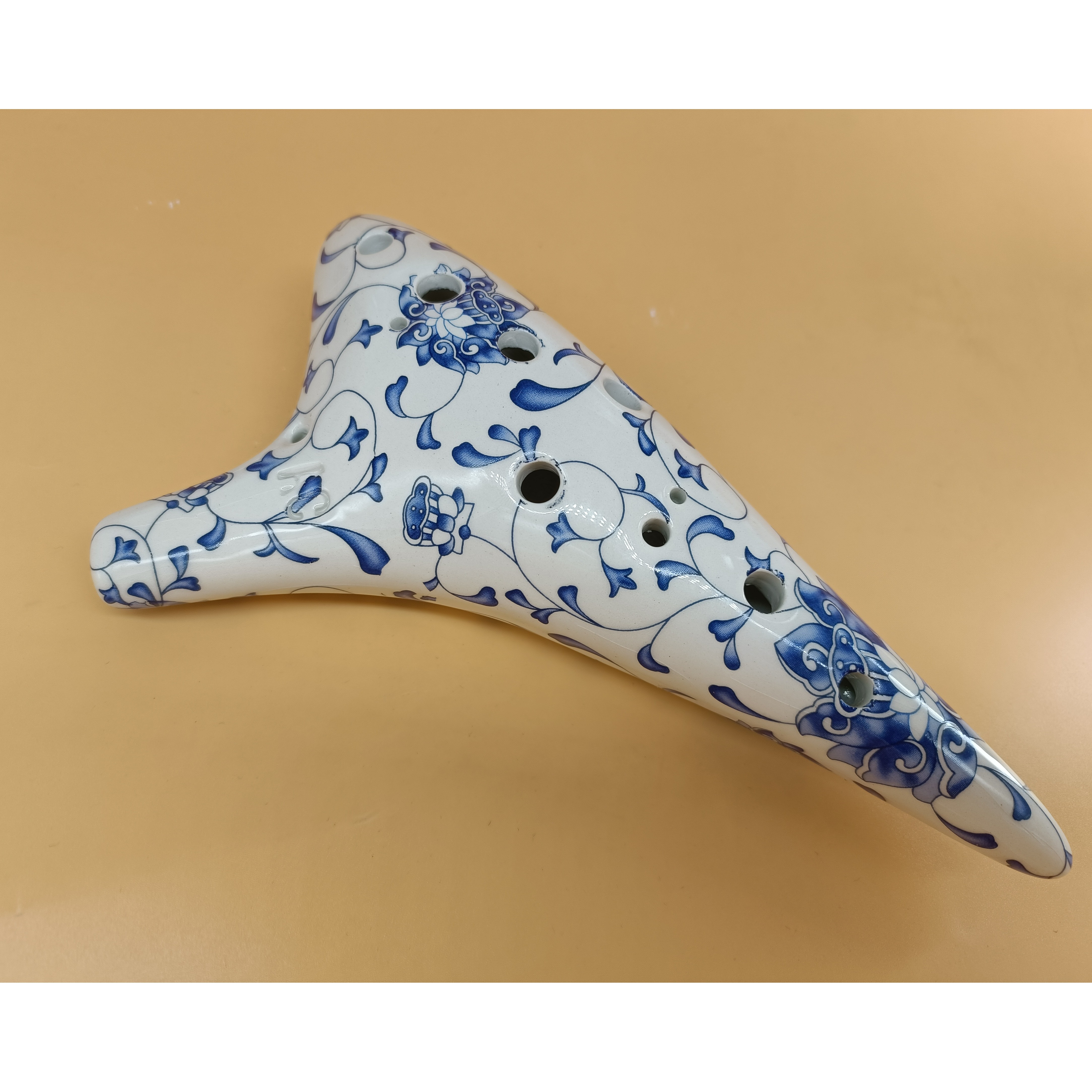 陶笛12孔Ac青花瓷中音C调初学演奏款陶笛适合入门音准音色好包邮