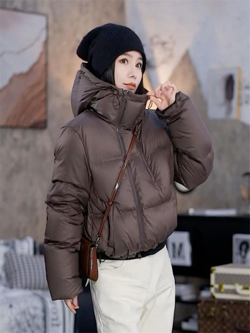 雅鹿大码雅鹿新款短款羽绒服女肯豆风2024年冬季新款韩版小个时尚