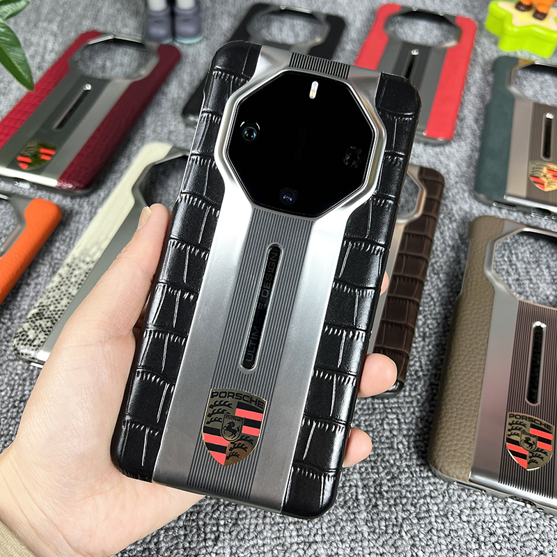 适用华为Mate60rs非凡大师手机壳真皮60保时捷全包防摔高档商务