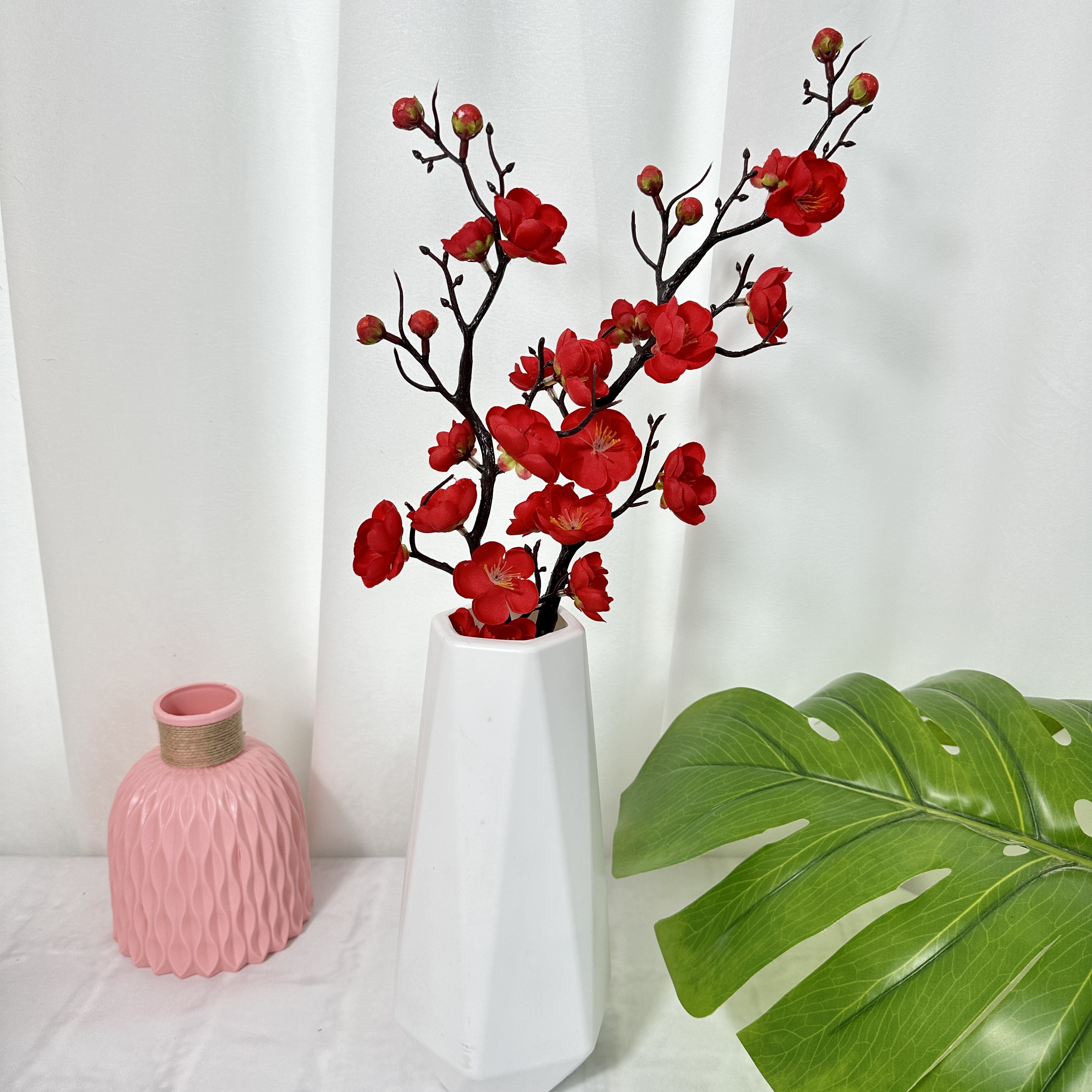 小桃花 婚庆装饰家居客厅落地假花