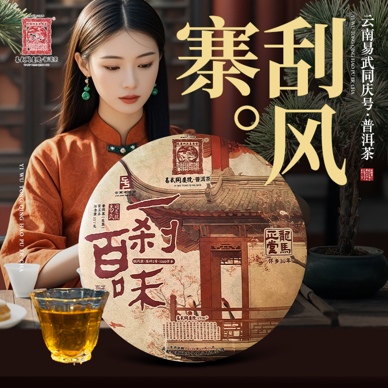 2019年刮风寨·茶坪2号·龙马正堂·怀乡30年藏生普饼357g