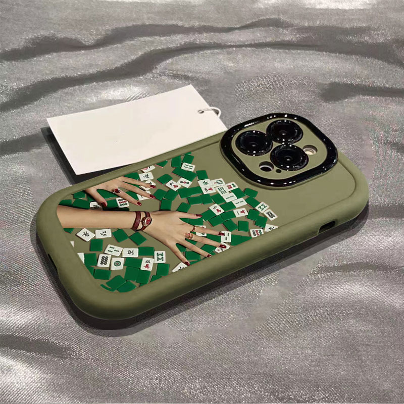 高级感搓麻将适用苹果15promax手机壳iphone14全包13/12/11/x
