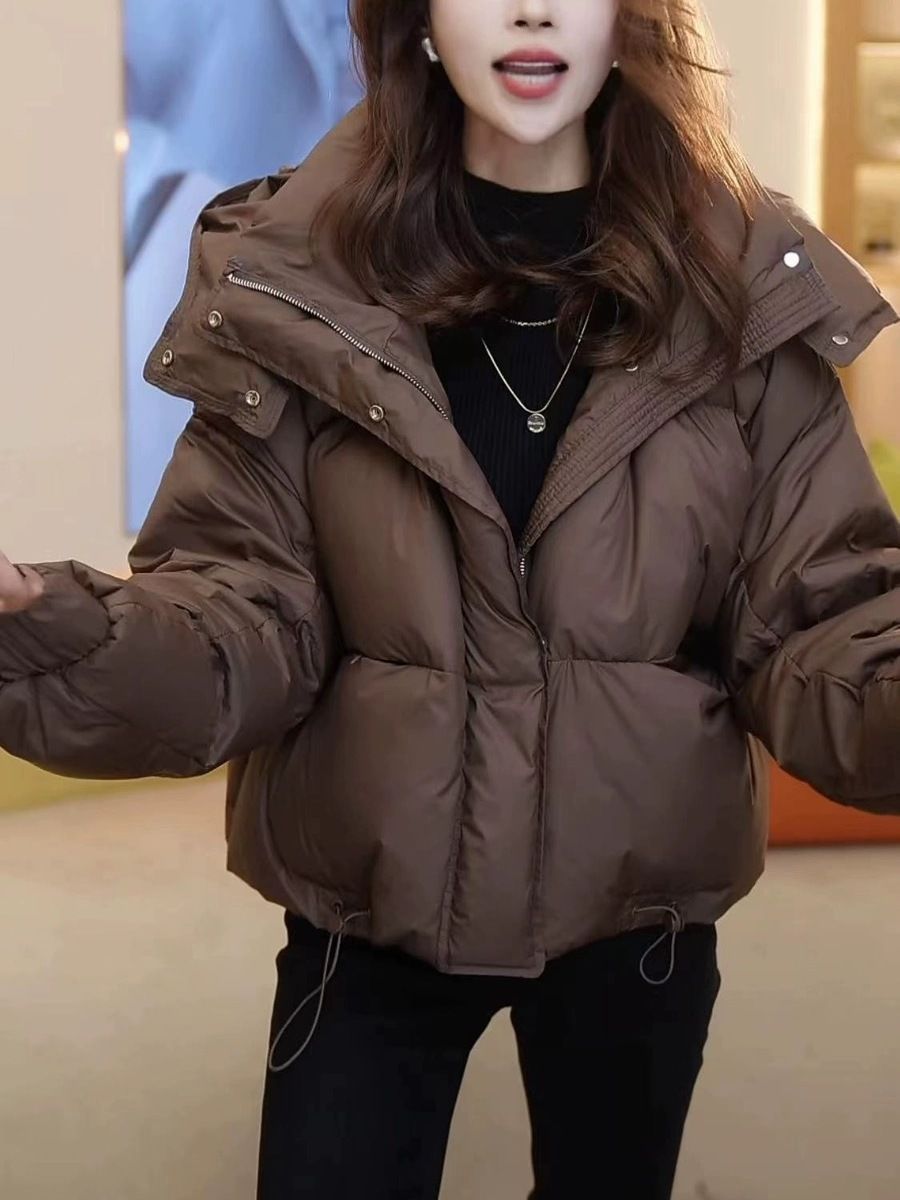 羽绒服短款羽绒服女冬季2023新款时尚泡芙小个子设计感面包