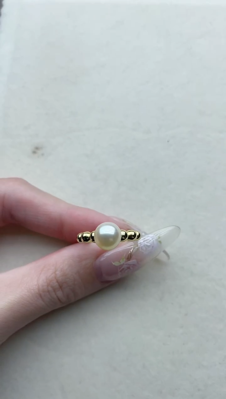 【闪购商品】海水珍珠戒指银S925镶嵌Y37