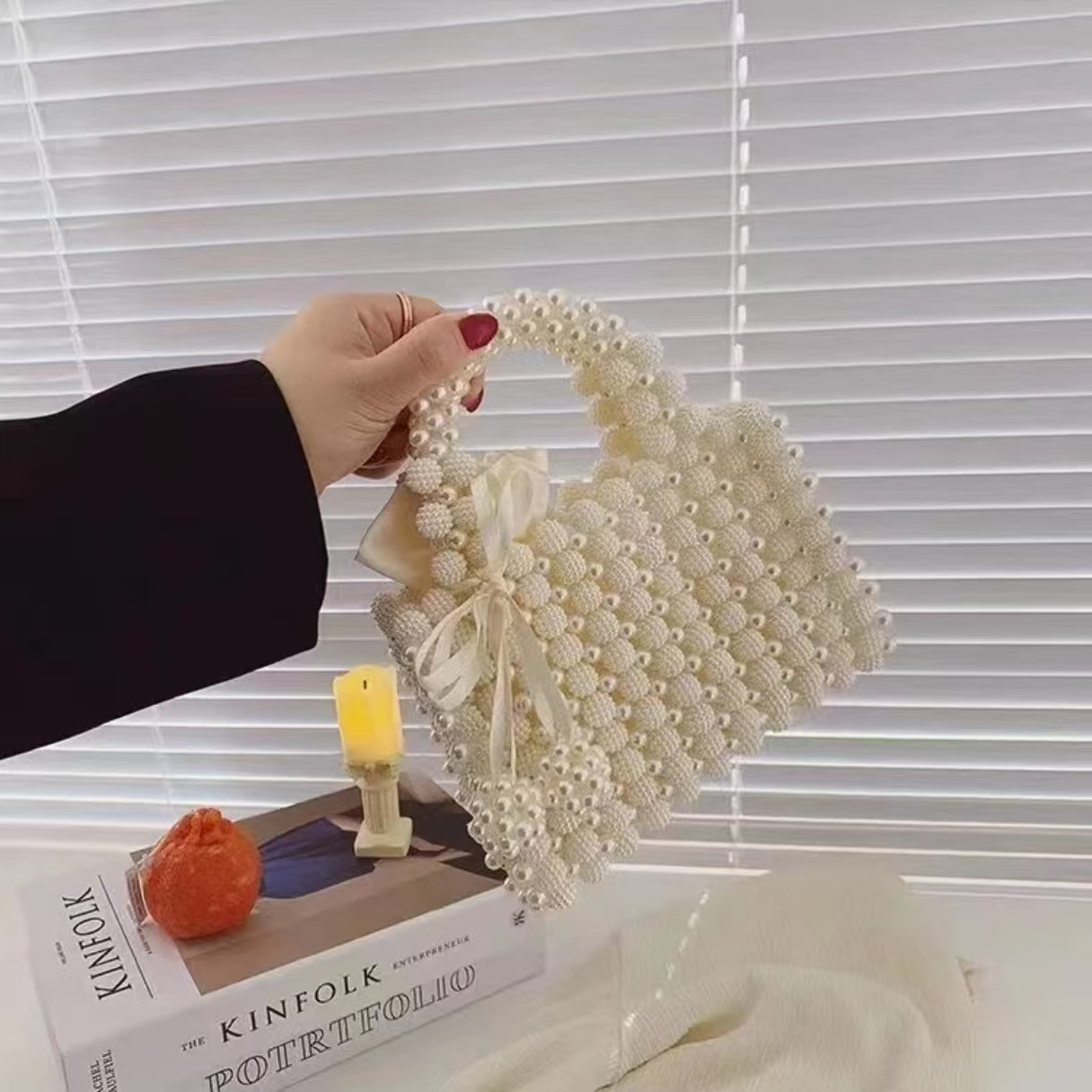 diy手工串珠编织杨梅球女士包材料包成品珠珠包珍珠包散珠子制作