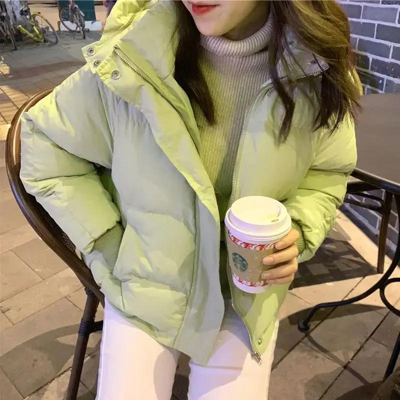 [荣荣推荐】反季2023年冬季新款衣女短款韩版羽服袄学生面包服外套