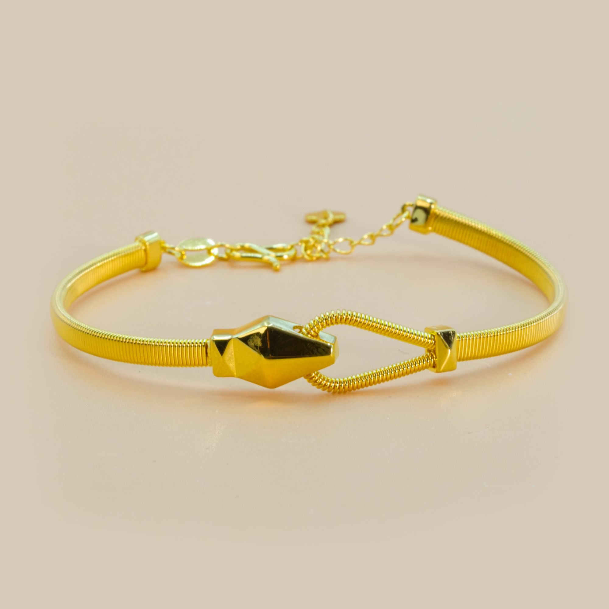 金美福足金999黄金灵蛇衔尾手链半镯5G工艺本命年礼物送女友