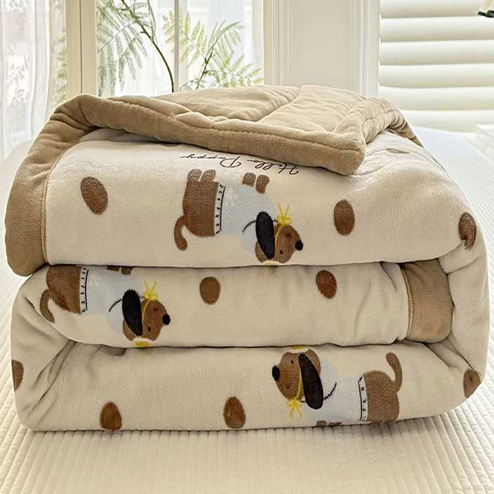 2025新款双面牛奶绒加绒加厚秋冬被绒毛毯学生宿舍商品图