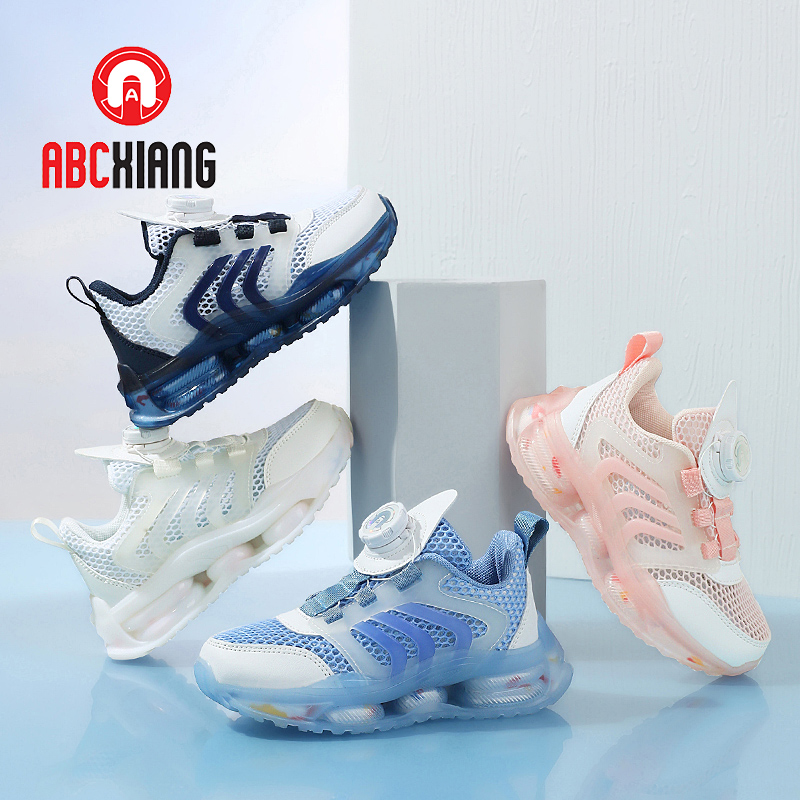 【28-39码】176时尚儿童夏季单网网面果冻防滑大底中大童运动鞋