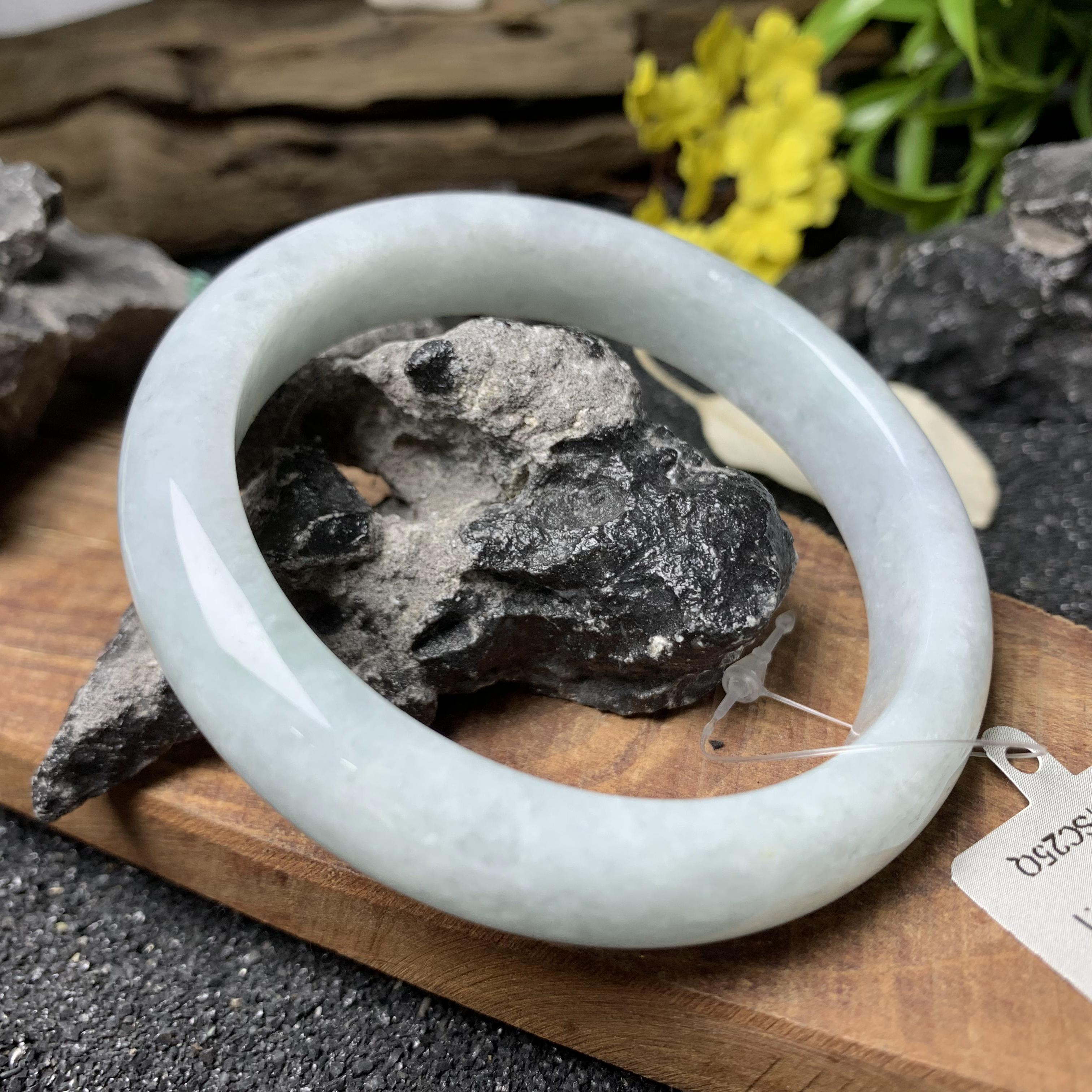 翡乘山翠天然A货缅甸翡翠58正圈有种水带色肉细有底色白色0216