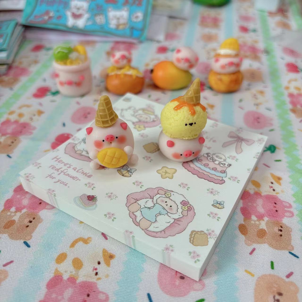 周一手工DIY树脂超轻粘土挂件包包吊坠摆件可爱礼物直播间选款