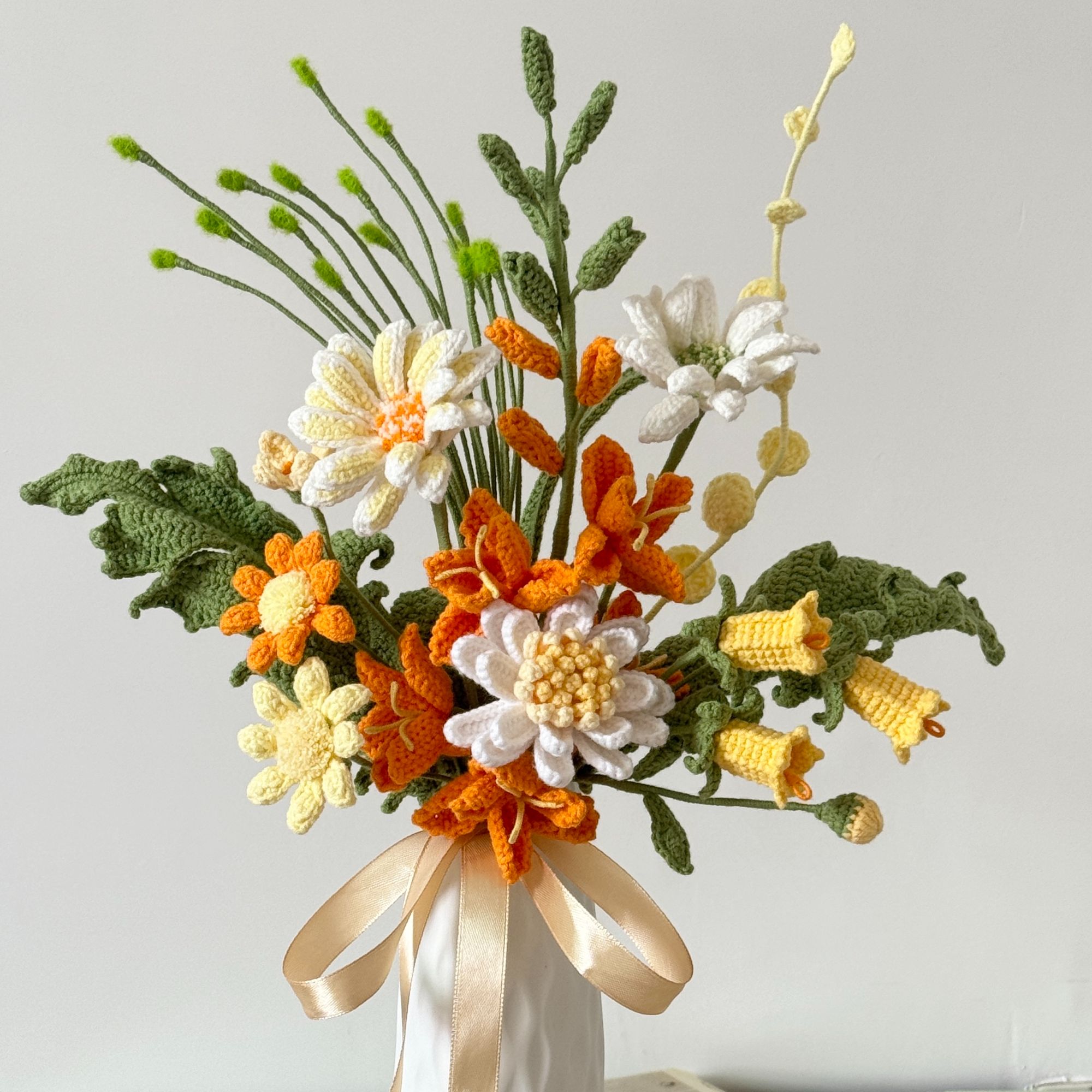 高端纯手工钩织花束一对一私人定制专属链接