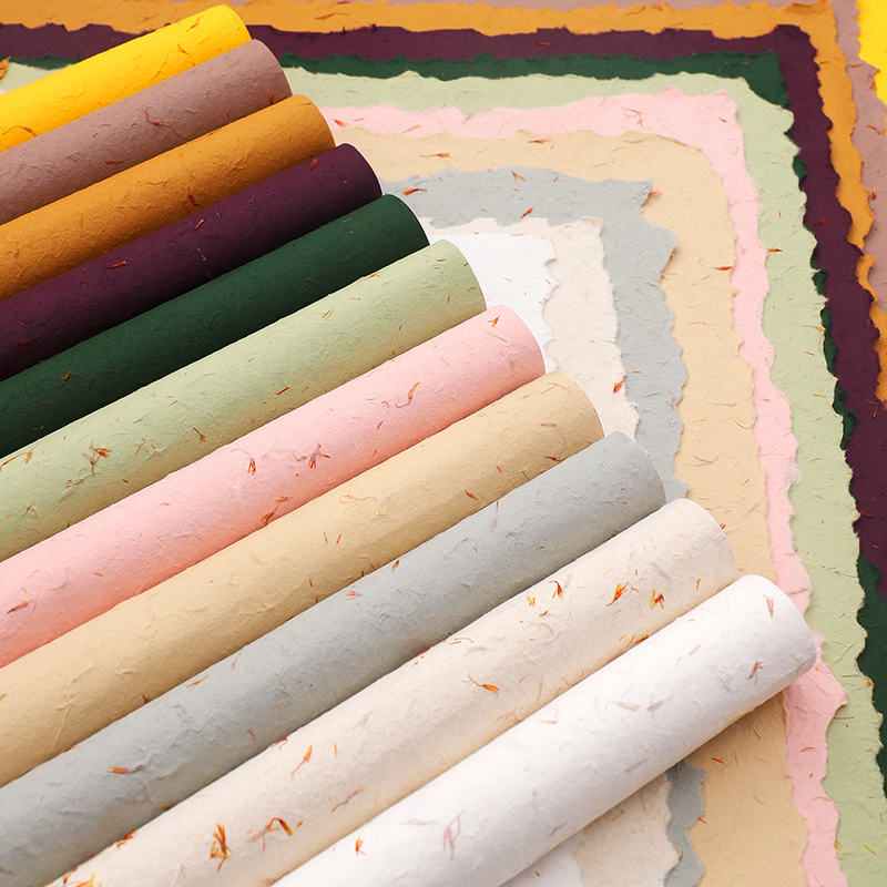 【喜花艺】手撕东巴花瓣纸 50*70CM/4张/包 花束包装纸