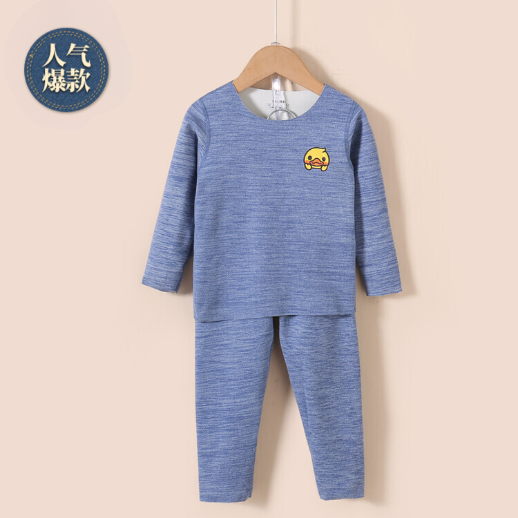 儿童秋冬季保暖德绒套装内衣加厚长袖加绒家居服打底男童秋裤童装