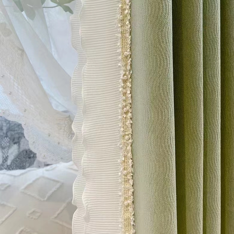 奥薇花边8公分小香风黑白两色双层木耳钉珠仙气花边